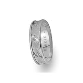 Alliance Cibali en or blanc avec diamants
