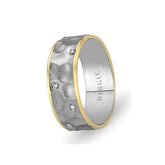 Alliance Emirgan en or blanc et jaune avec diamants