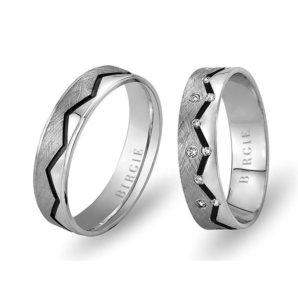 Alliance Pera bicolore en or blanc avec diamants