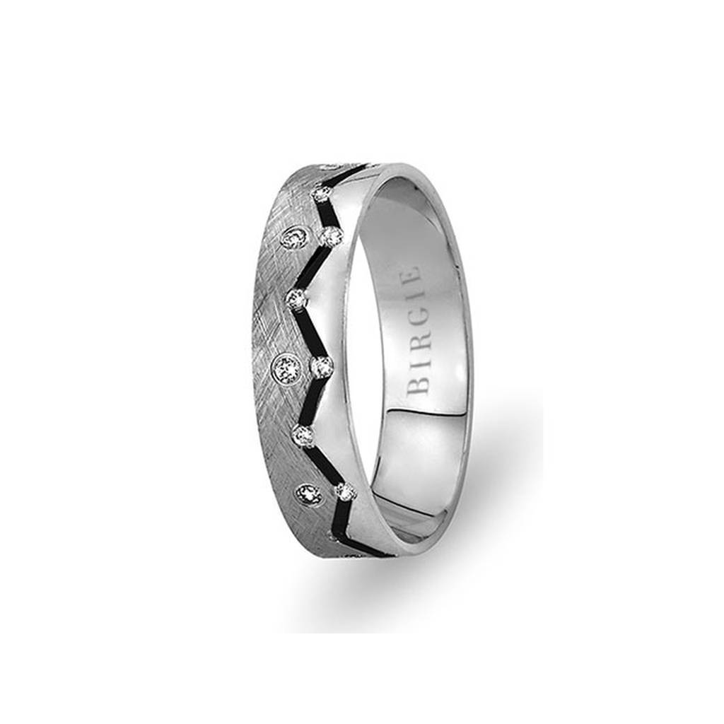 Alliance Pera bicolore en or blanc avec diamants