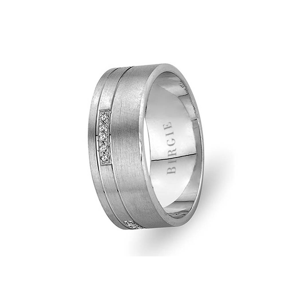Alliance Harem en Or Blanc avec Diamants