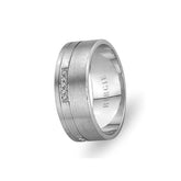 Alliance Harem en Or Blanc avec Diamants