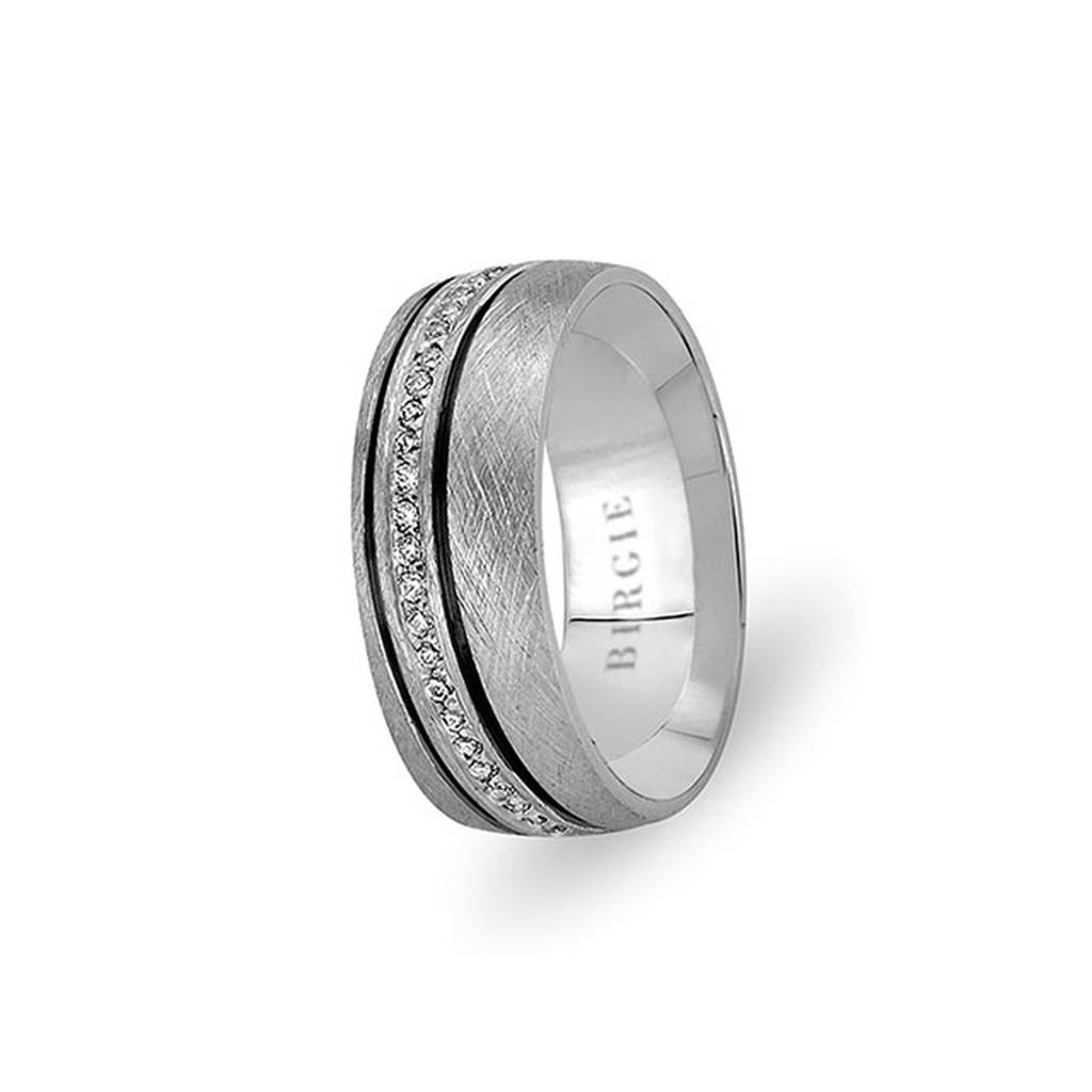 Alliance Bebek en or blanc avec diamants