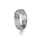 Alliance Kyrenia en or blanc et jaune avec diamants