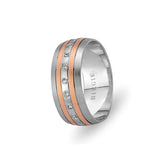 Alliance Mihrimah en or blanc et rose avec diamants