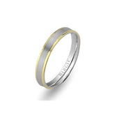 Alliance jonquille en or blanc et jaune