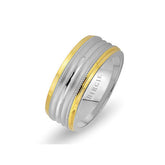 Alliance Gevheri en or blanc et rose