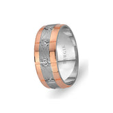 Alliance City of Rose en or blanc et rose avec diamants
