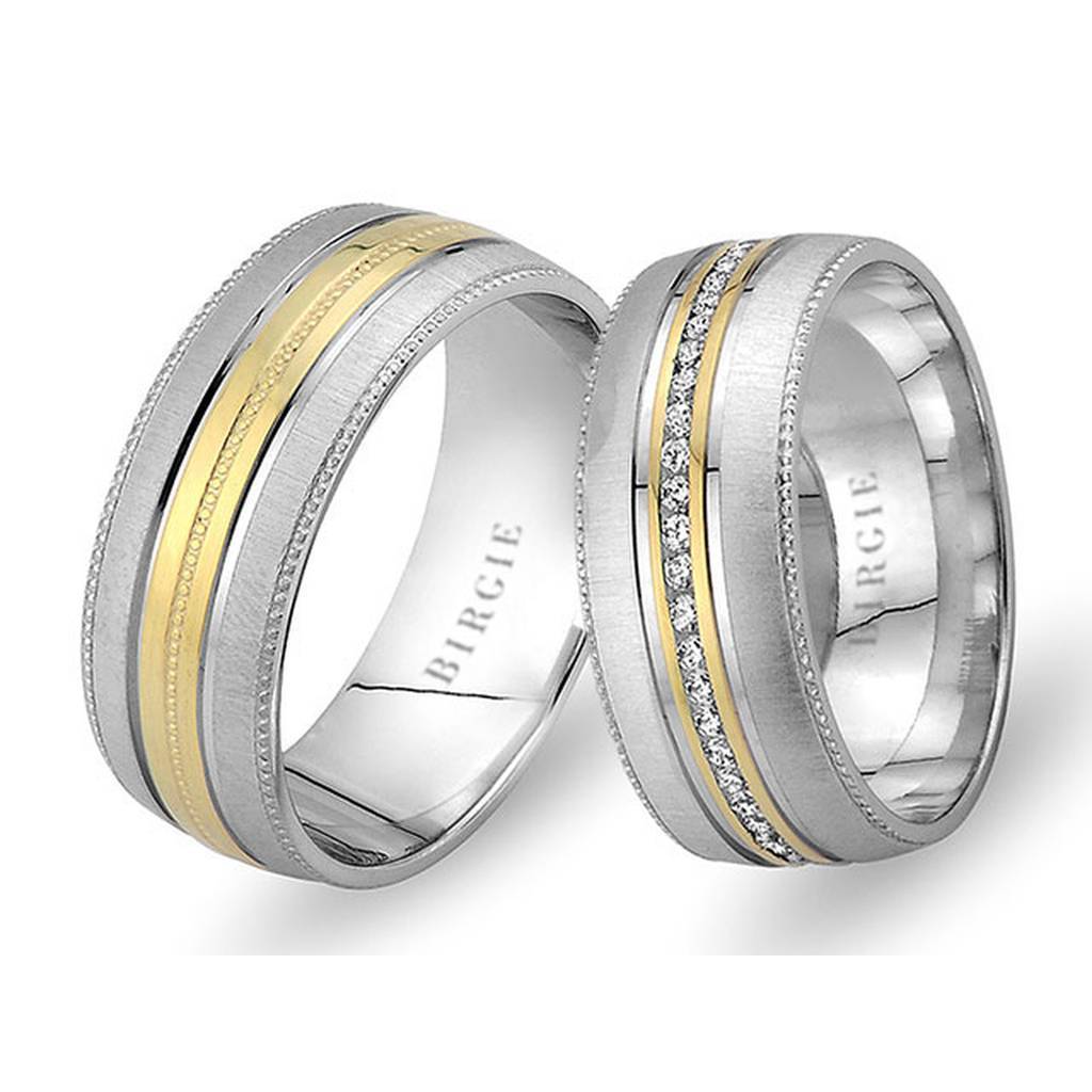 White Gold Wedding Band w/ Diamonds
