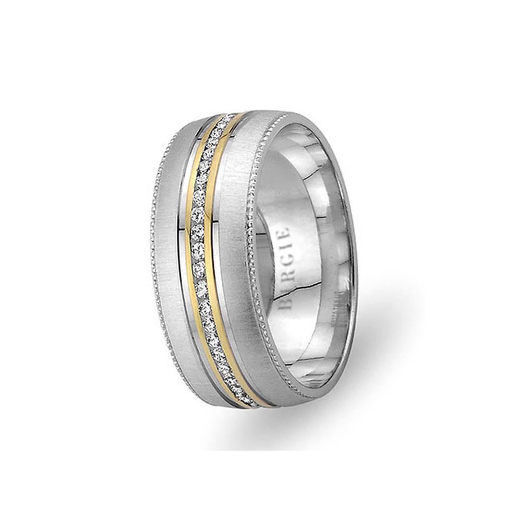 White Gold Wedding Band w/ Diamonds