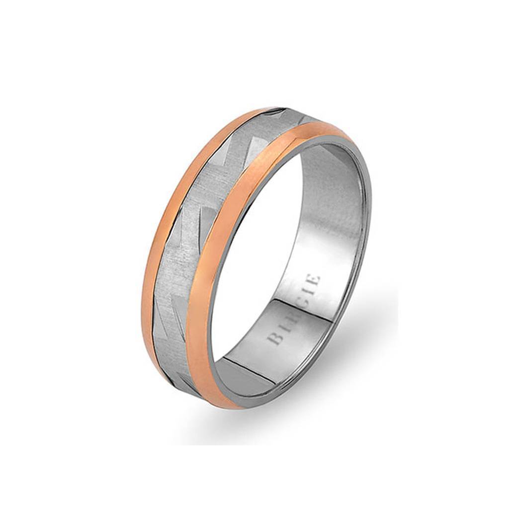 Alliance Mirza en or blanc et rose