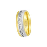 Alliance Atlas en or blanc et jaune avec diamants