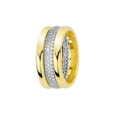 Alliance Dardanelles en or blanc et jaune avec diamants