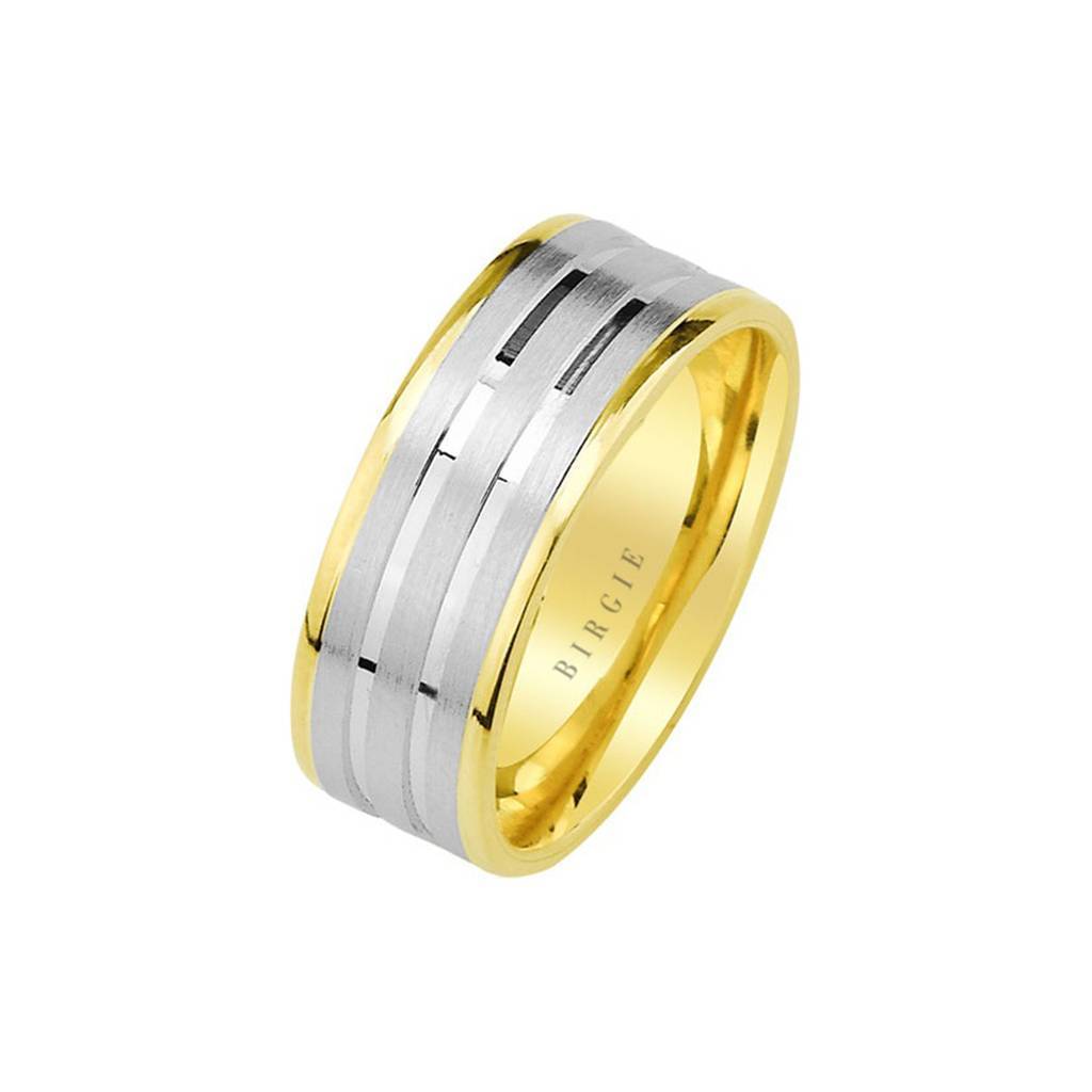 Alliance Harput en or blanc et jaune