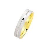Alliance Tike en or blanc et jaune