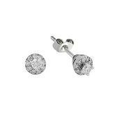 Boucles d'oreilles solitaires de 0,42 carat au total