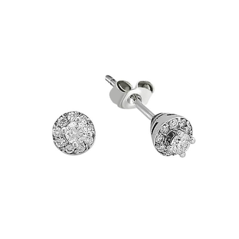 Boucles d'oreilles solitaires de 0,42 carat au total