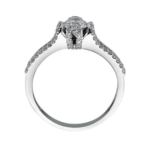 Bague de fiançailles halo de diamants total de 0,79 carat